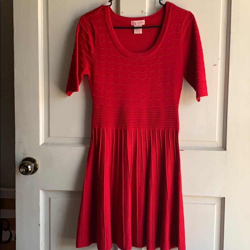 Red Sweater dress